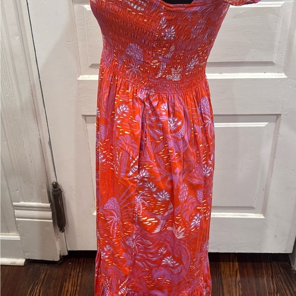 Sheridan French Womens Designer NWT (ripped Tag) Ruched Summer Maxi Dress Sz S - Picture 2 of 7